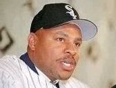 Albert Belle announcing that he signed with the White Sox
